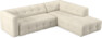 Bella - 3-sits soffa med divan höger - Vit
