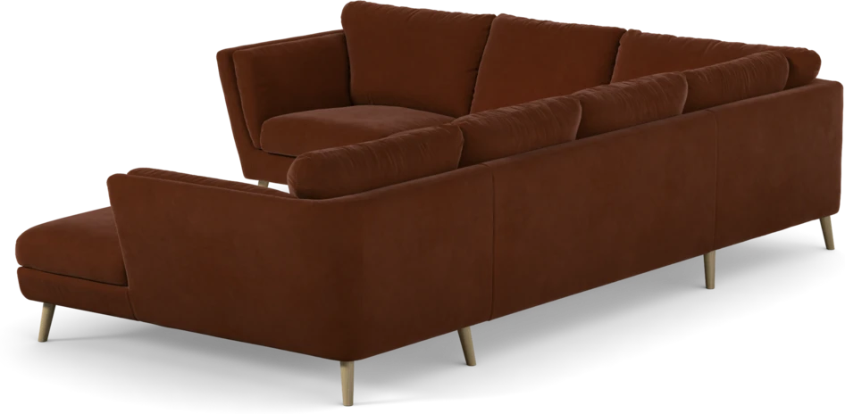 Madison Lux - Hörnsoffa med schäslong höger - Orange