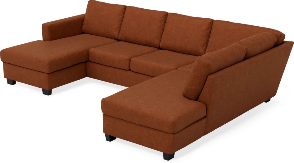 Friday - 3-sits soffa med schäslong vänster och divan höger - Orange