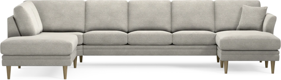 Eden - 3-sits soffa med divan vänster och schäslong höger - Grå