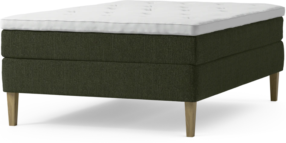 Delux Sense - Kontinentalsäng, enkelsäng 140 cm med bäddmadrass och sängben