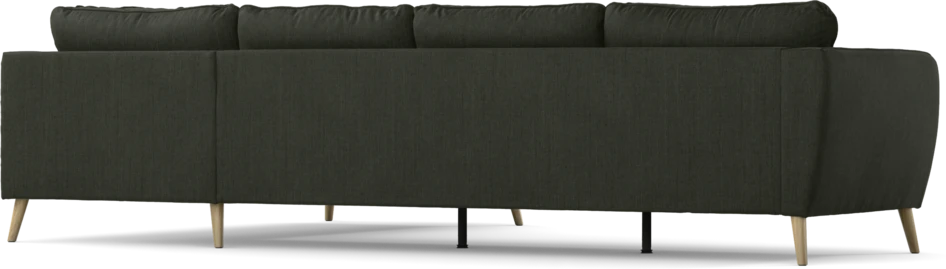 County - 3-sits soffa med divan höger - Grön