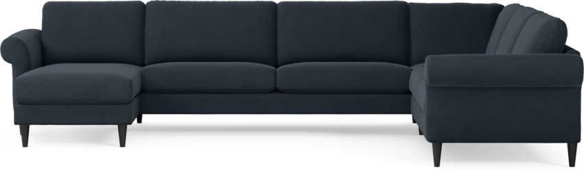 Bridge - Hörnsoffa, 3+2-sits med schäslong vänster - Blå
