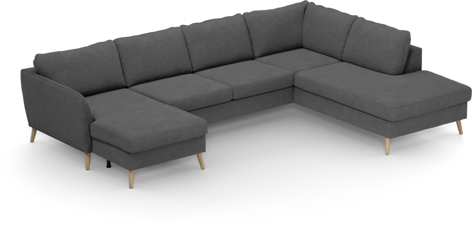 County - 3-sits soffa med schäslong vänster och divan höger - Grå