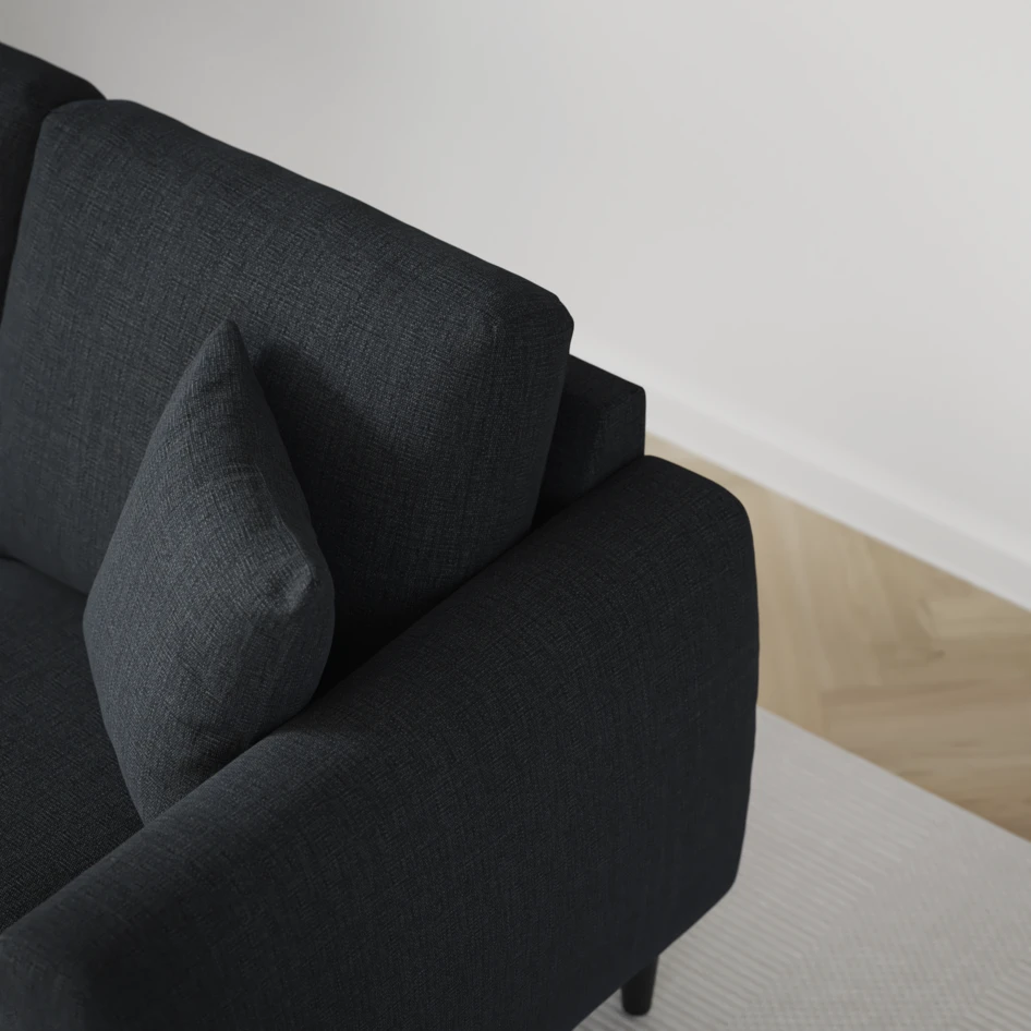 Eden - 2,5-sits soffa svängd - Blå