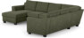 Friday - Hörnsoffa, 3+2-sits med schäslong vänster - Grön