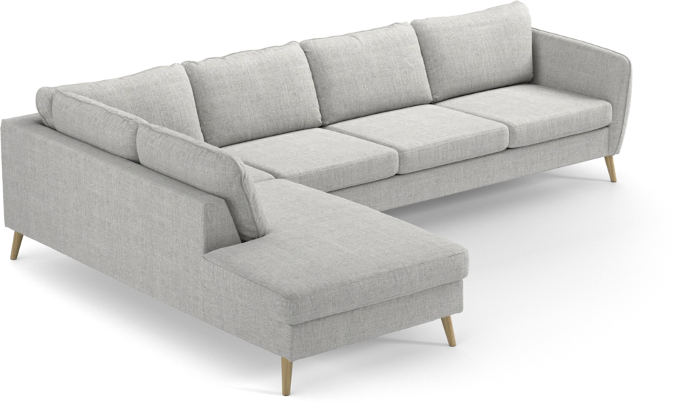County - 3-sits soffa med divan vänster - Grå