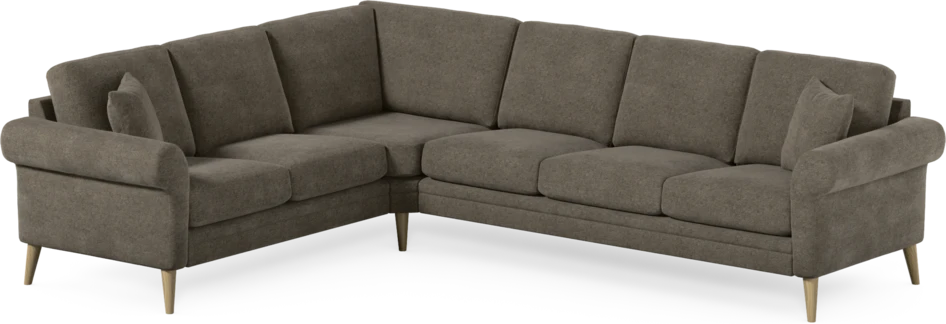 Eden - Hörnsoffa, 2+3-sits - Brun