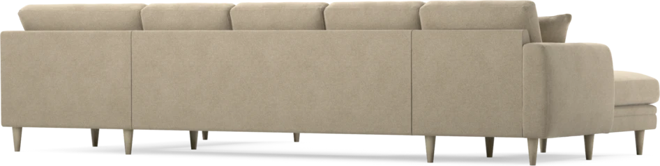 Eden - 3-sits soffa med schäslong vänster och divan höger - Beige
