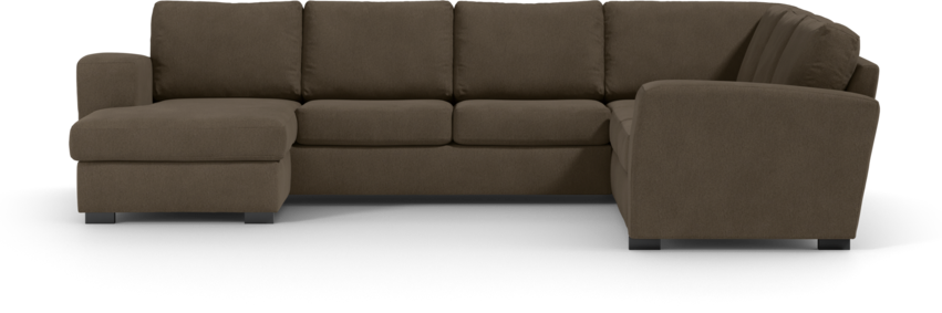Friday - Hörnsoffa, 3+2-sits med schäslong vänster - Brun