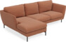 Madison Lux - 2-sits soffa med schäslong vänster - Orange