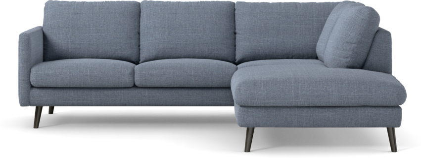 Madison Lux - 2-sits soffa med divan höger - Blå