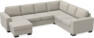 Nevada - Hörnsoffa, 3+2-sits med schäslong vänster - Beige