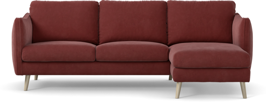 Madison - 2-sits soffa med schäslong höger - Rosa