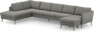 County - 4-sits soffa med divan vänster och schäslong höger - Grå