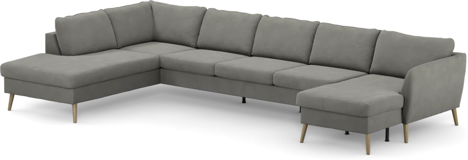 County - 4-sits soffa med divan vänster och schäslong höger - Grå
