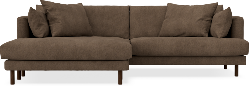 Harper - 4-sits med schäslong XL vänster - Brun