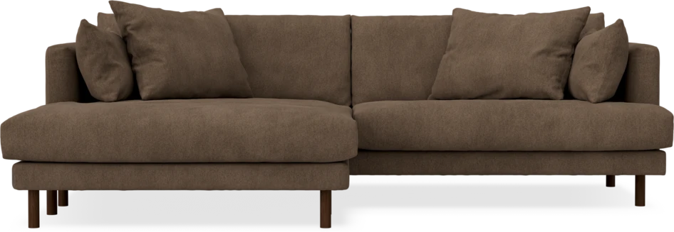 Harper - 4-sits med schäslong XL vänster - Brun