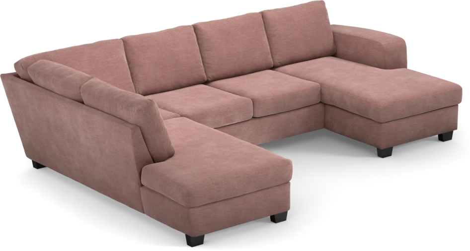 Friday - 3-sits soffa med divan vänster och schäslong höger - Rosa
