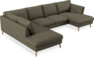 Madison Lux - 2-sits soffa med divan vänster och schäslong höger - Brun