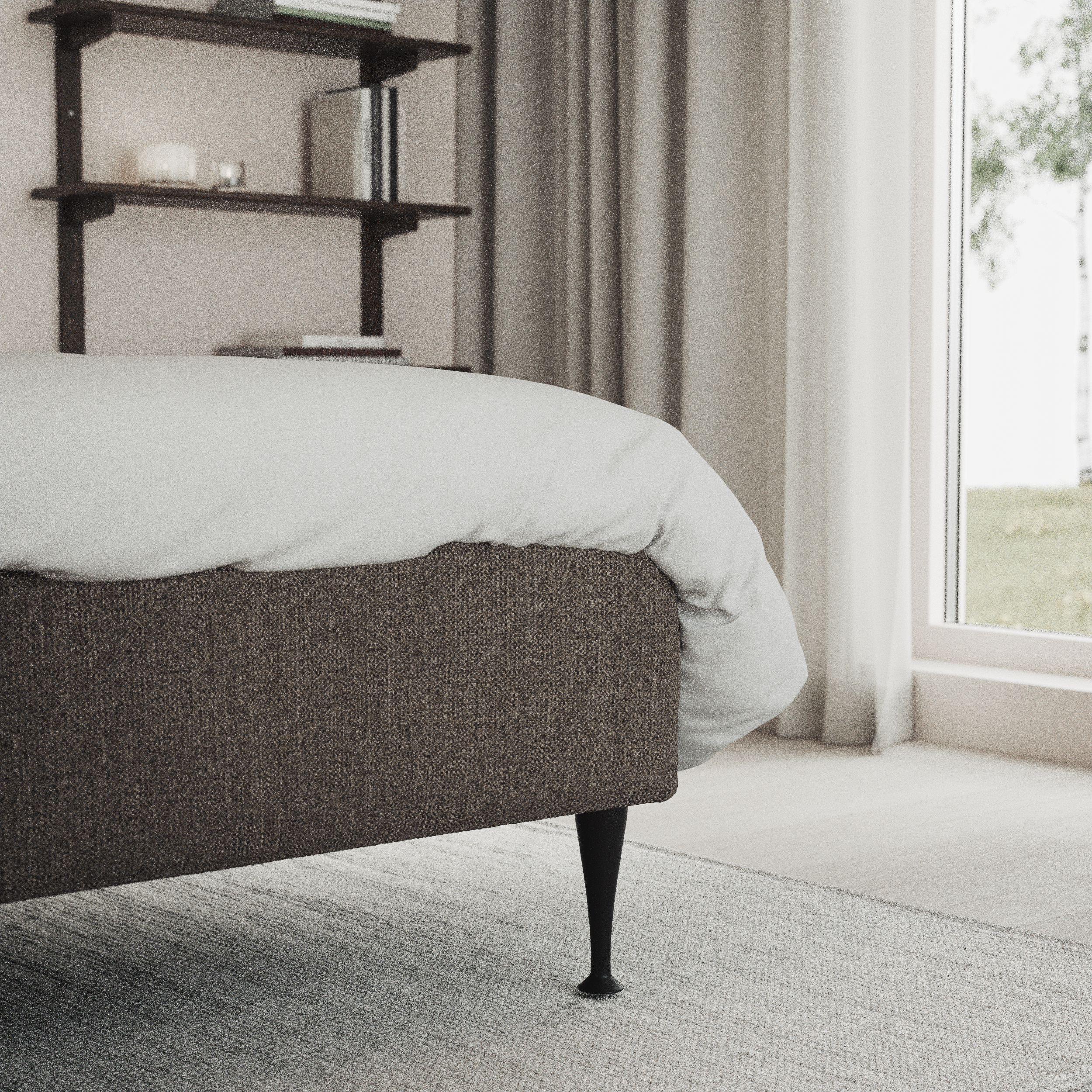 Delux Exclusive - Kontinentalsäng, enkelsäng 120 cm med bäddmadrass och sängben - inspiration