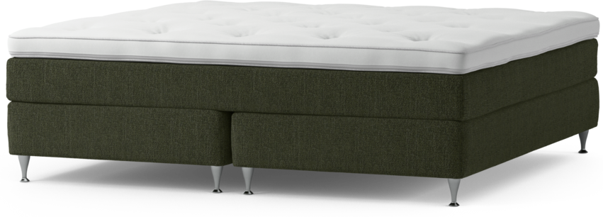 Delux Sense - Kontinentalsäng, dubbelsäng med bäddmadrass och sängben