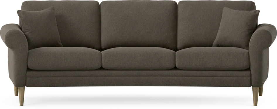Eden - 3-sits soffa svängd - Brun