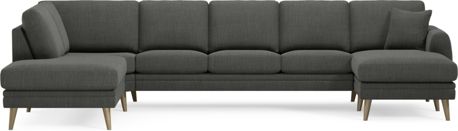 Eden - 3-sits soffa med divan vänster och schäslong höger - Grå