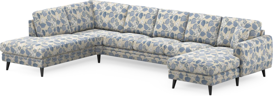 Eden - 3-sits soffa med divan vänster och schäslong höger - Flerfärgad