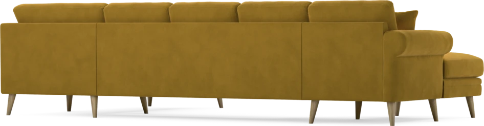 Eden - 3-sits soffa med schäslong vänster och divan höger - Gul