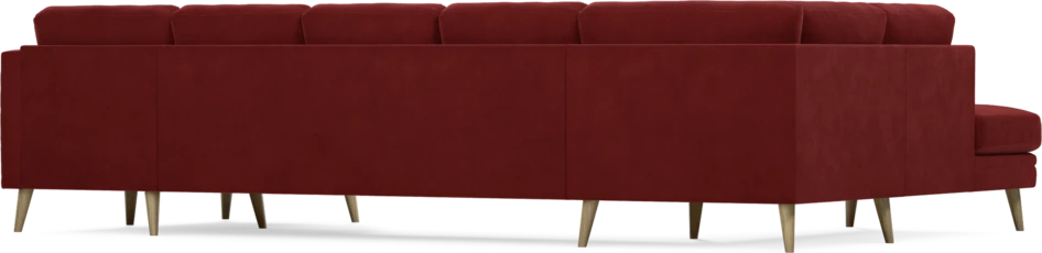 Eden - 3-sits soffa med divan vänster och schäslong höger - Röd