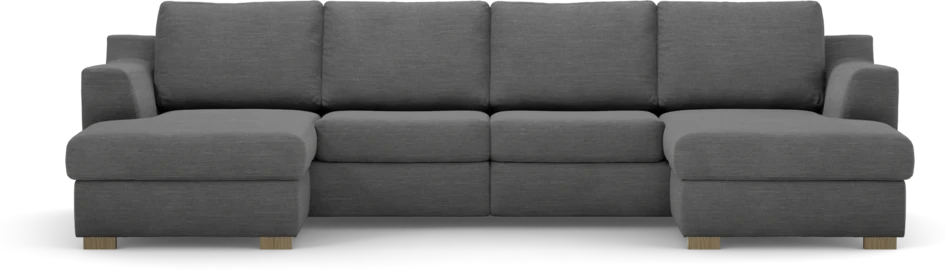 Friday - 2-sits soffa med två schäslonger - Grå