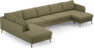 County - 4-sits soffa med divan vänster och schäslong höger - Grön