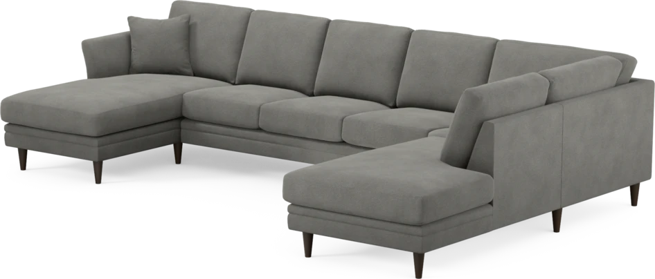 Eden - 3-sits soffa med schäslong vänster och divan höger - Grå