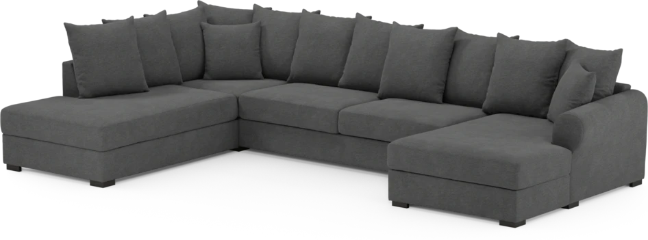 Town - 3-sits soffa med divan vänster och schäslong höger - Grå