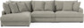 Rossi - 3-sits soffa med divan vänster - Grå