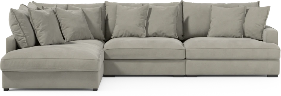 Rossi - 3-sits soffa med divan vänster - Grå