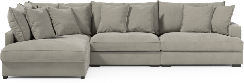 Rossi - 3-sits soffa med divan vänster - Grå