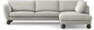 Madison Lux - 3-sits soffa med divan höger - Grå