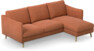 Madison - 2-sits soffa med schäslong höger - Orange