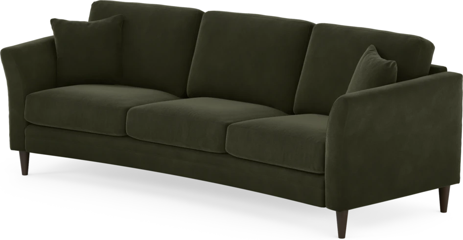 Eden - 3-sits soffa svängd - Grön