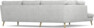 Madison Lux - 2-sits soffa med divan vänster - Grå