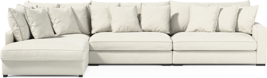 Rossi - 4-sits soffa med divan vänster - Vit