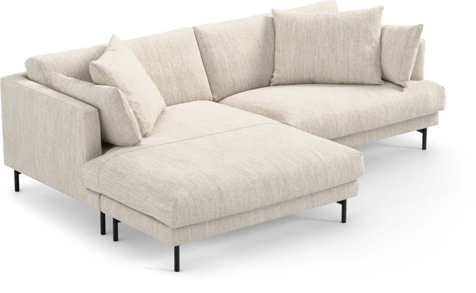 Harper - 4-sits med schäslong XL vänster - Vit