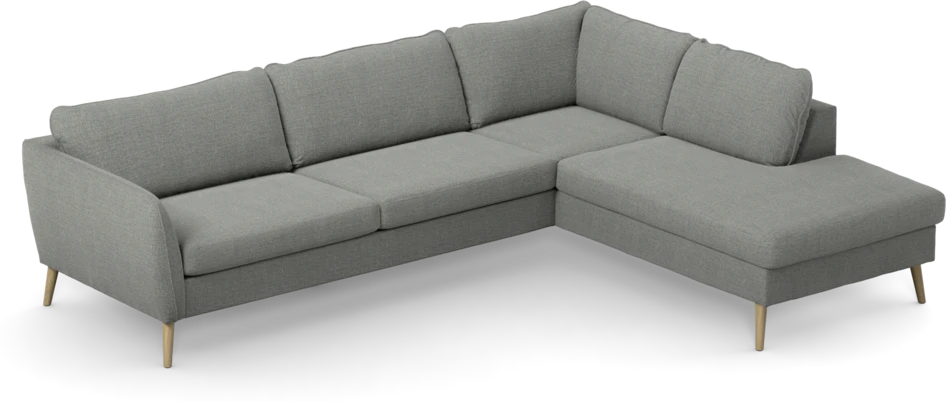 County - 2,5-sits soffa med divan höger - Grå