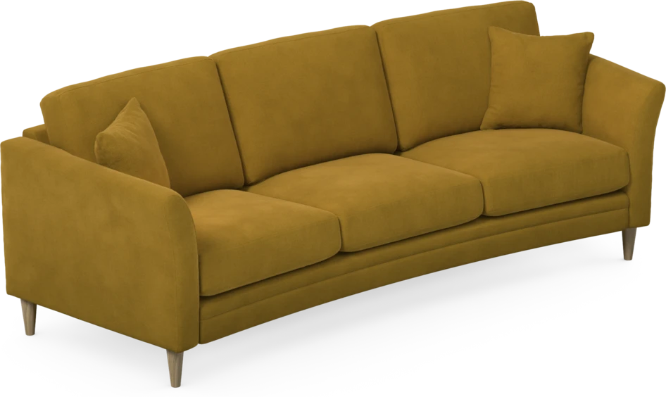 Eden - 3-sits soffa svängd - Gul