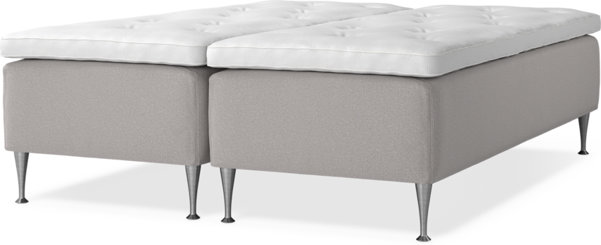 Delux Dream - Ramsäng, dubbelsäng med bäddmadrass - Grå