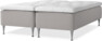 Delux Dream - Ramsäng, dubbelsäng med bäddmadrass - Grå