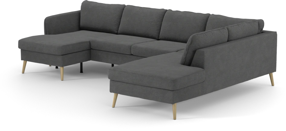County - 3-sits soffa med schäslong vänster och divan höger - Grå