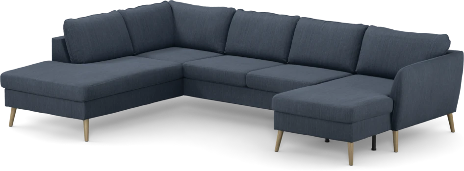 County - 3-sits soffa med divan vänster och schäslong höger - Blå